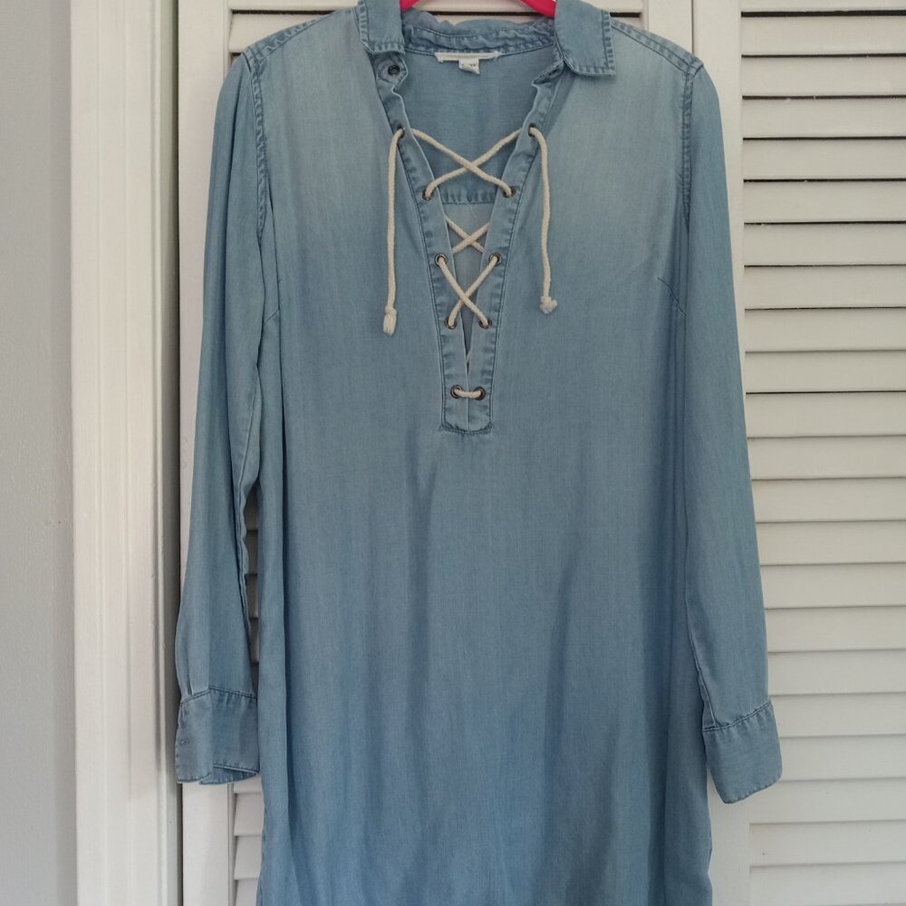 Long sleeve denim dress Size XS light denim color